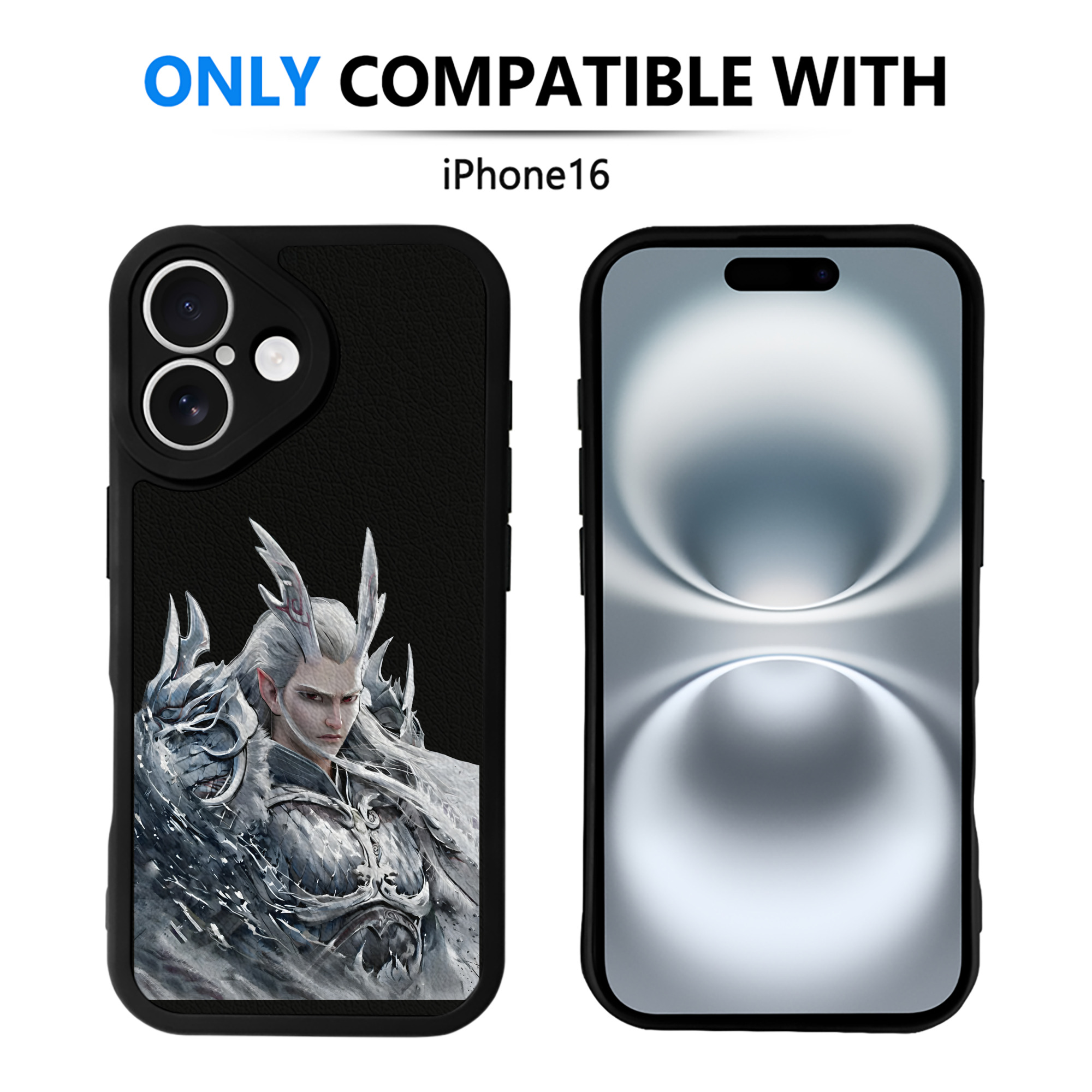（画像用） Ne Zha 2 ナタ 魔童の大暴れ 【iPhone 16シリーズ対応】シリコンスマホケース（レザー調） 材質：シリコン